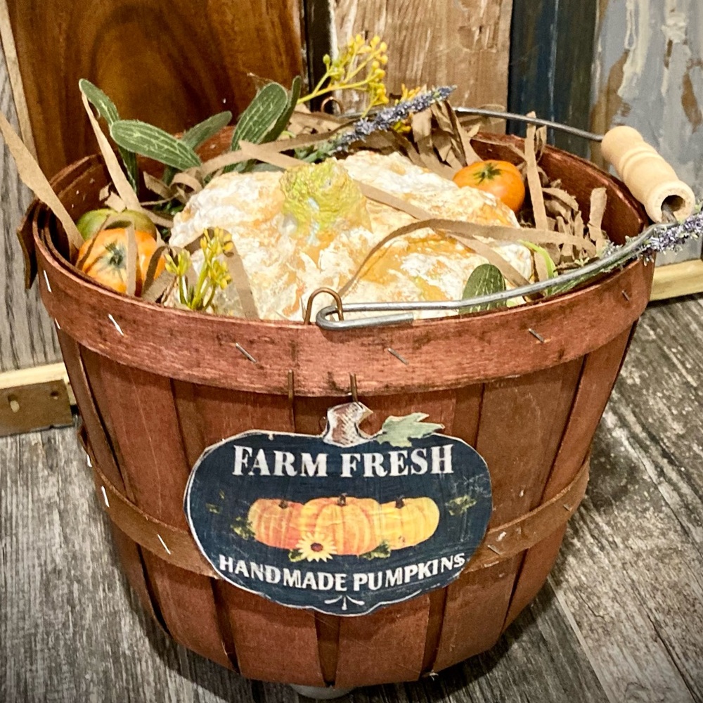 HANDMADE fall pumpkin floral arrangement thanksgiving fall decor  NWT